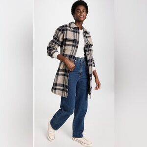 Rails Jaro Jacket Plaid Oversized Buffalo Print Coat Cozy Shacket L